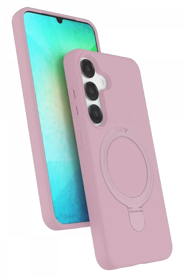 Samsung Galaxy S25 Regal Magsafe Standlı Kapak - Açık Pembe
