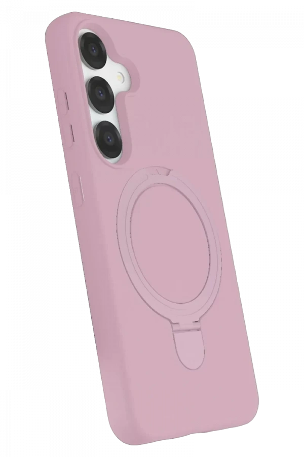 Samsung Galaxy S25 Regal Magsafe Standlı Kapak - Açık Pembe