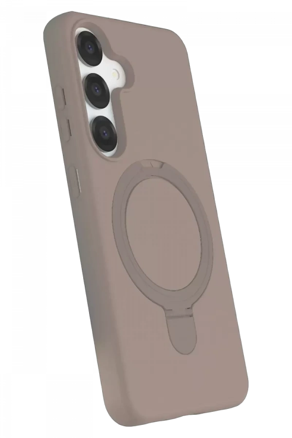 Samsung Galaxy S25 Regal Magsafe Standlı Kapak - Çöl Titanyum