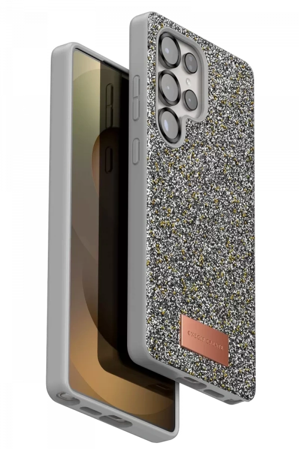 Samsung Galaxy S25 Ultra Bright Simli Kapak - Gümüş