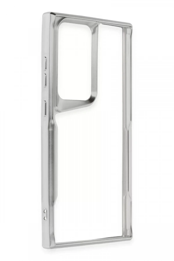 Samsung Galaxy S25 Ultra Kılıf Boyi Silikon Kapak - Gümüş