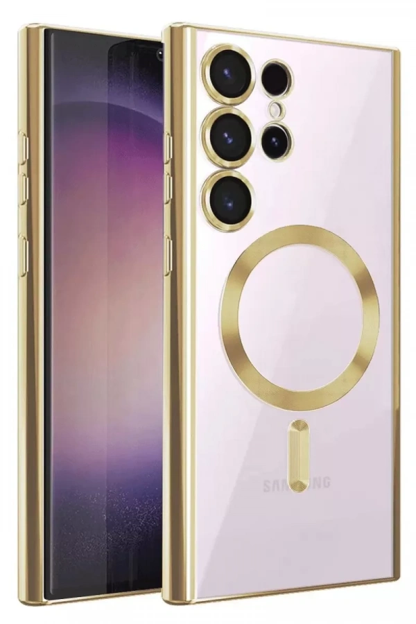 Samsung Galaxy S25 Ultra Kılıf Kross Magneticsafe Kapak - Gold