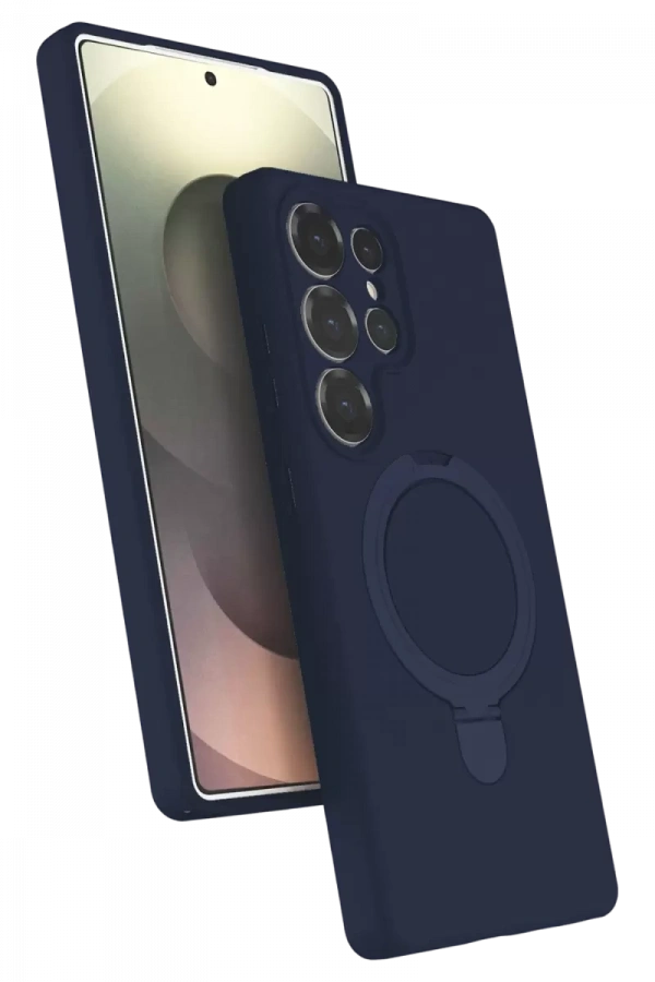 Samsung Galaxy S25 Ultra Regal Magsafe Standlı Kapak - Lacivert