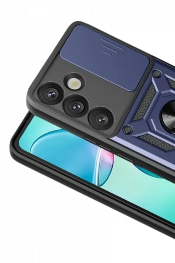 Samsung Galaxy S26 Plus Pars Lens Yüzüklü Silikon - Lacivert