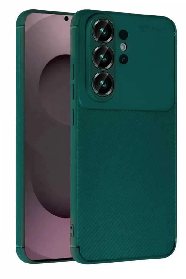 Samsung Galaxy S26 Ultra Auto Focus Karbon Kapak - Koyu Yeşil
