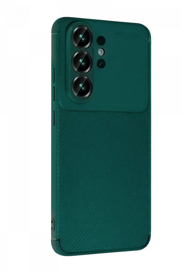 Samsung Galaxy S26 Ultra Auto Focus Karbon Kapak - Koyu Yeşil