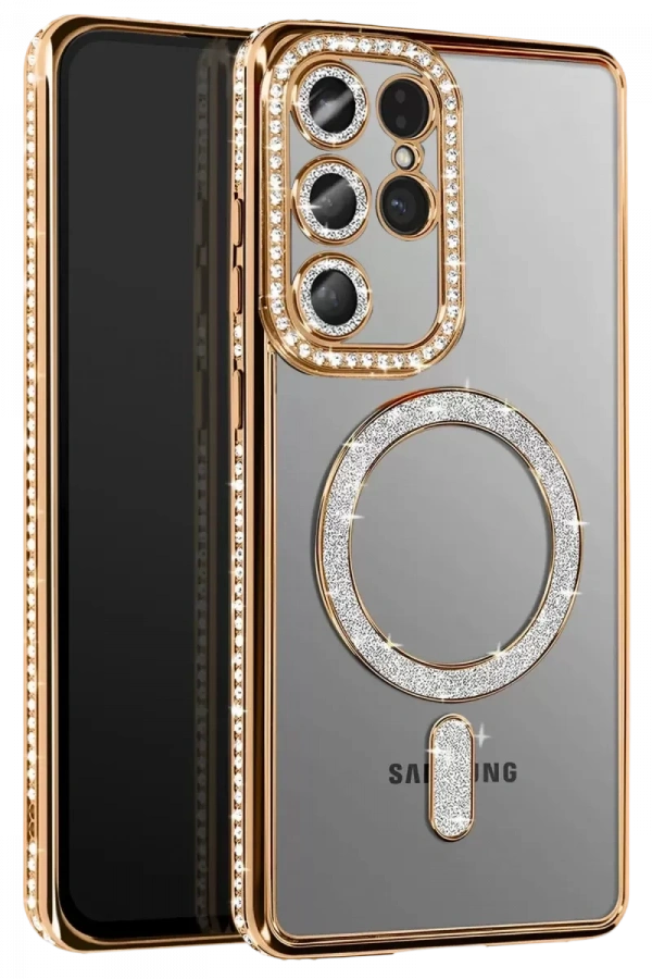 Samsung Galaxy S26 Ultra Joke Simli Magneticsafe Kılıf - Gold