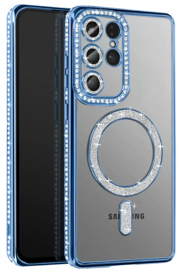 Samsung Galaxy S26 Ultra Joke Simli Magneticsafe Kılıf - Mavi