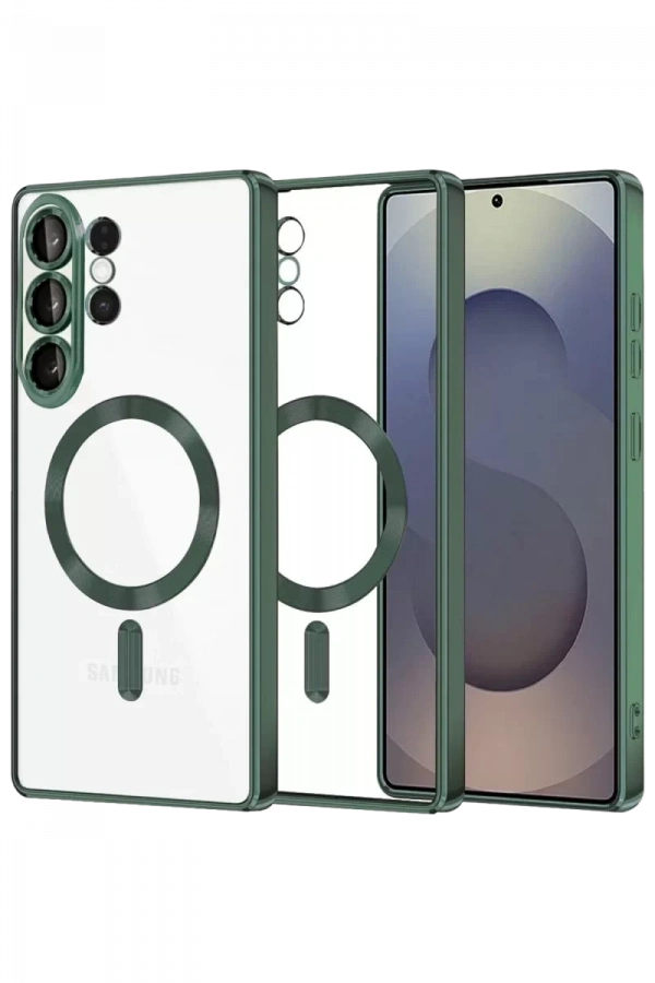 Samsung Galaxy S26 Ultra Kross Magneticsafe Kapak - Koyu Yeşil