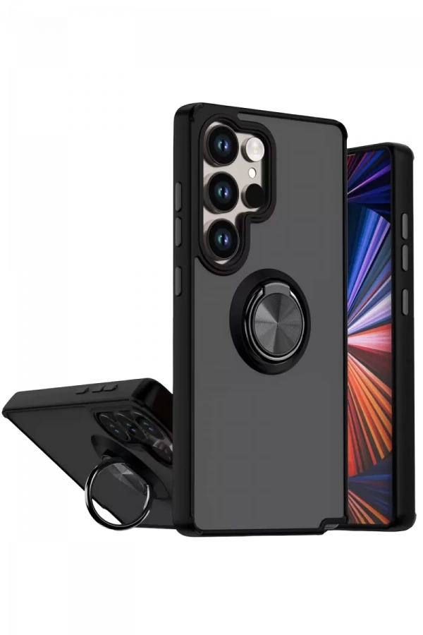 Samsung Galaxy S26 Ultra Montreal Yüzüklü Silikon Kapak - Siyah