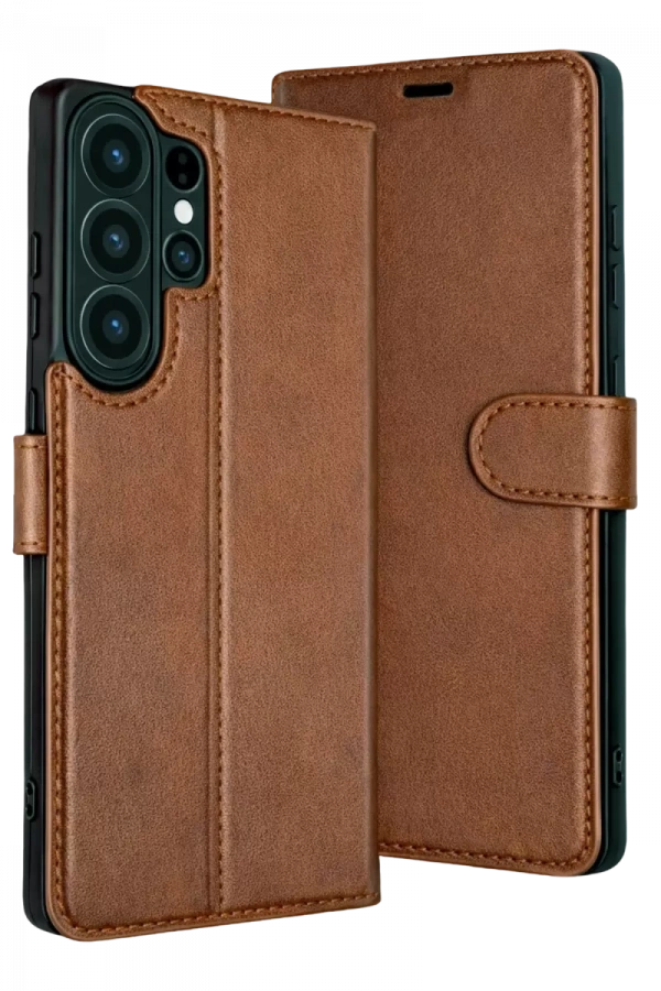 Samsung Galaxy S26 Ultra Trend S Plus Kapaklı Kılıf - Taba