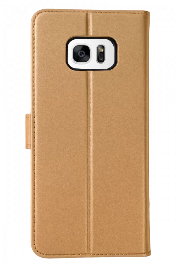 Samsung Galaxy S7 Edge Trend S Plus Kapaklı Kılıf - Gold