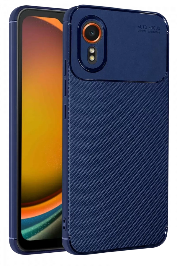 Samsung Galaxy XCover 7 Kılıf Auto Focus Karbon Kapak - Lacivert