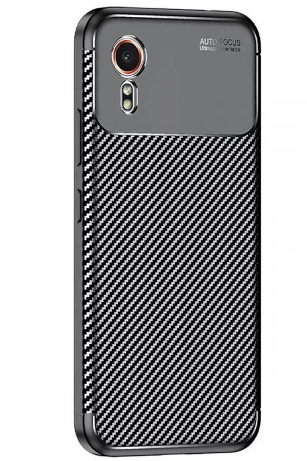 Samsung Galaxy XCover 7 Kılıf Auto Focus Karbon Kapak - Siyah