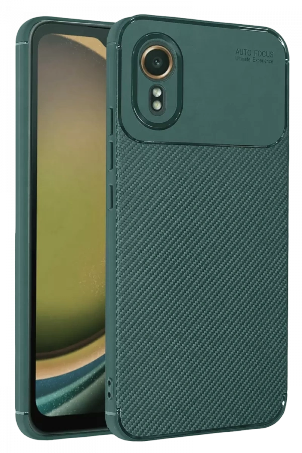Samsung Galaxy XCover 7 Kılıf Auto Focus Karbon Kapak - Yeşil