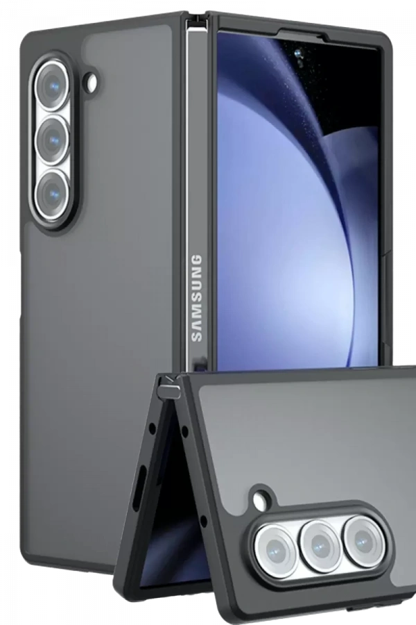 Samsung Galaxy Z Fold 5 Kılıf Blur Fold Kapak - Mat Siyah