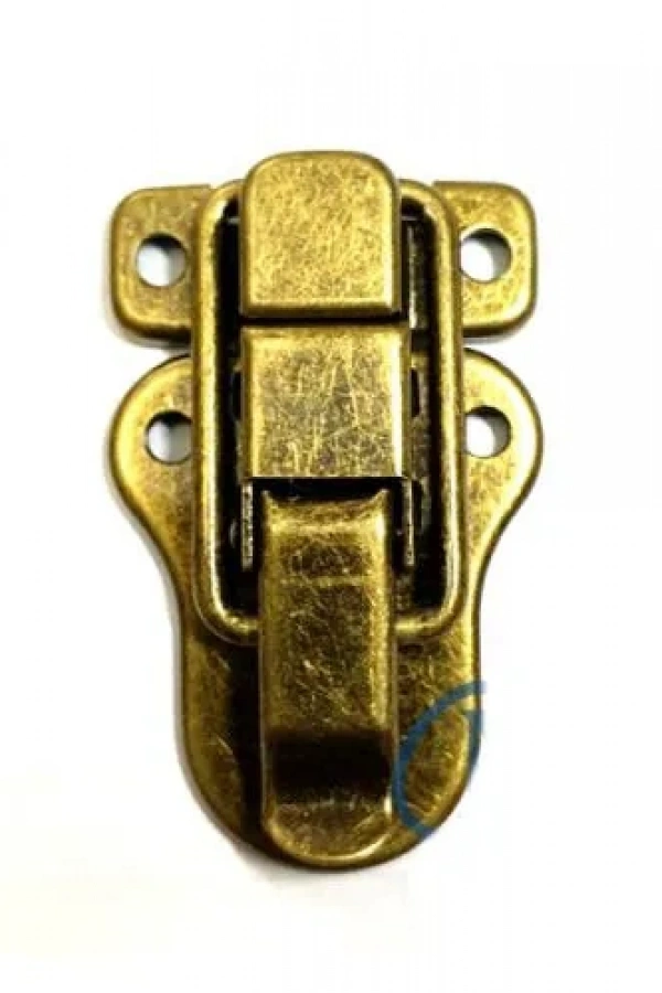 Sandık, Kutu Klipsi, Ön Kilidi - 48x30mm, Antik, 1 Adet