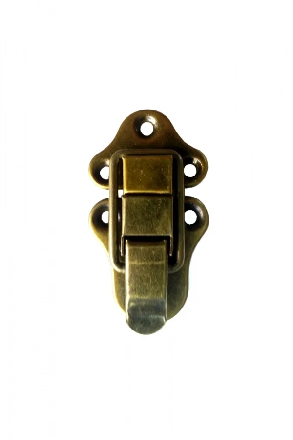 Sandık, Kutu Klipsi, Ön Kilidi - 72x40mm, Antik, 1 Adet