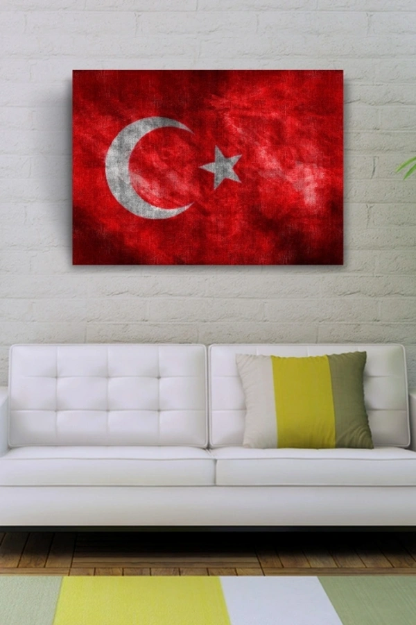 Şanlı Türk Bayrağımız Kanvas Tablo 50 x 70