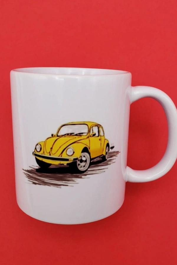 Sarı Vosvos Tasarım Kupa Bardak