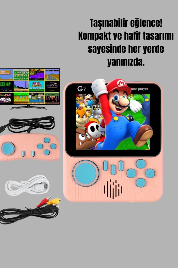 Şarjlı 3.5 İnç Retro Oyun Konsolu