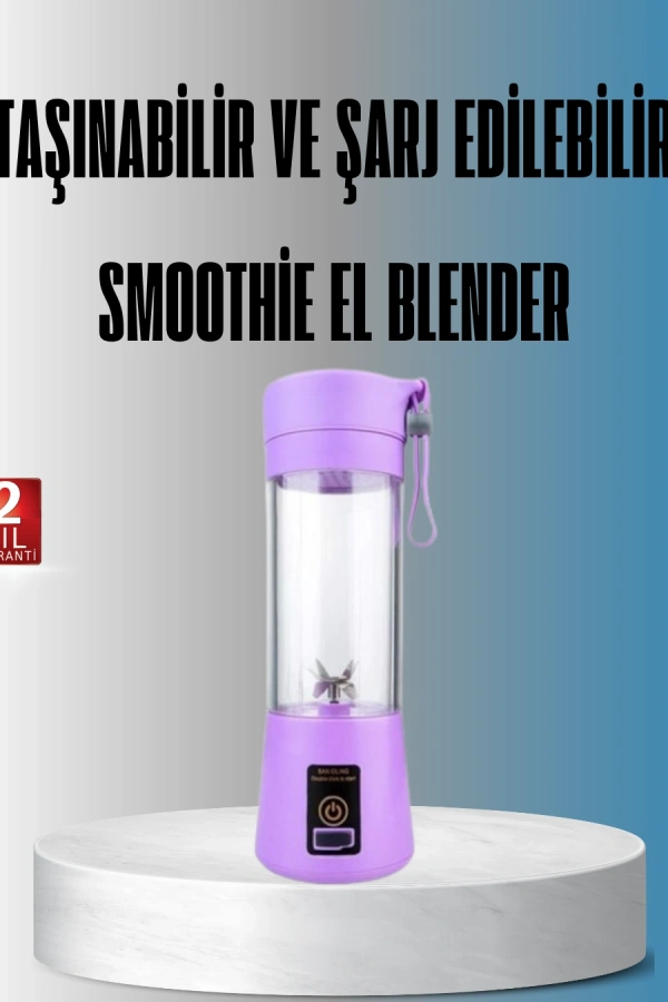 Şarjlı 380ml Portatif Smoothie Blender USB Mini Shake Yapıcı