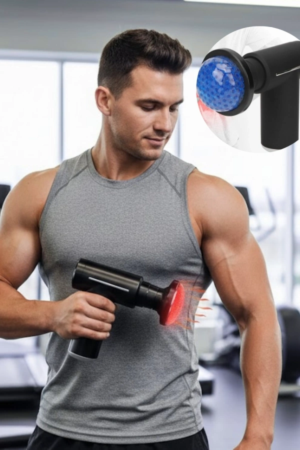 Şarjlı Masaj Tabancası Sıcak Soğuk Terapi Sessiz Güçlü Motorlu