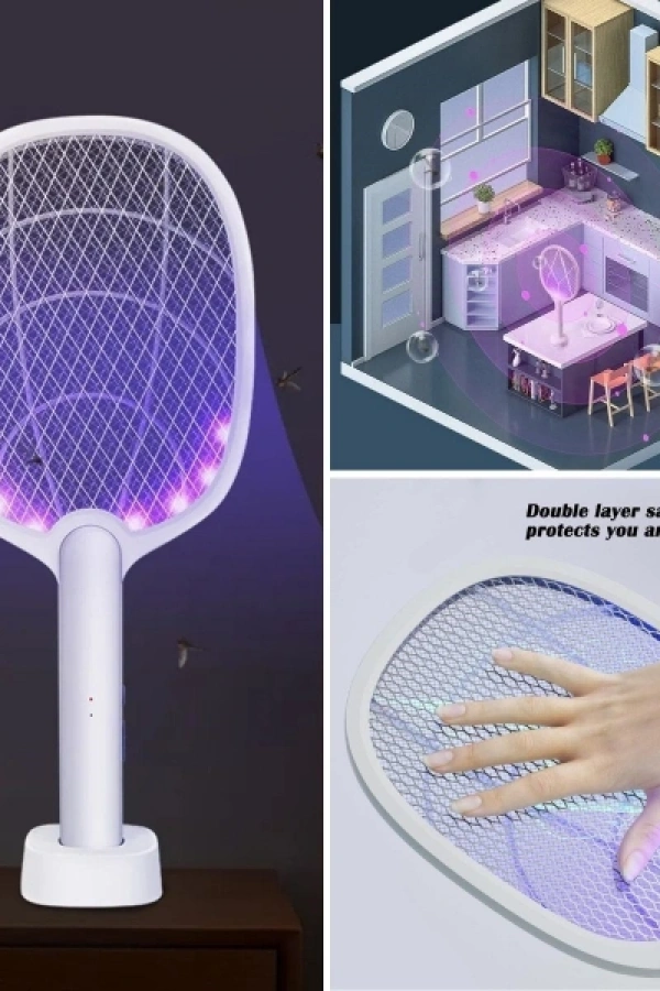 Şarjlı Standlı Sinek Öldürücü Raket