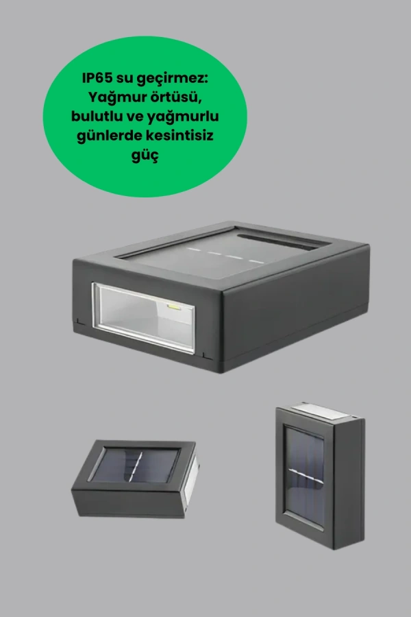 Şeffaf Abajurlu Duvar Tipi Solar Işık