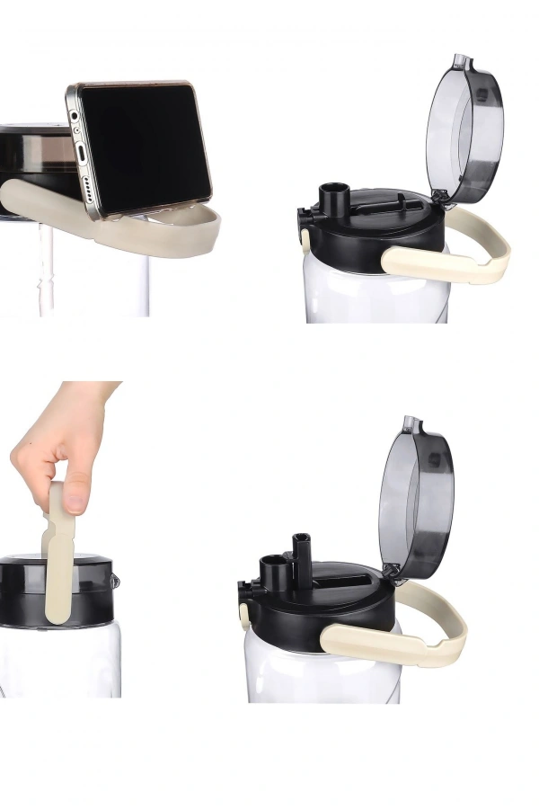 Şeffaf Matara - 2000 ml - 67,6 oz - WATERMODE Matara