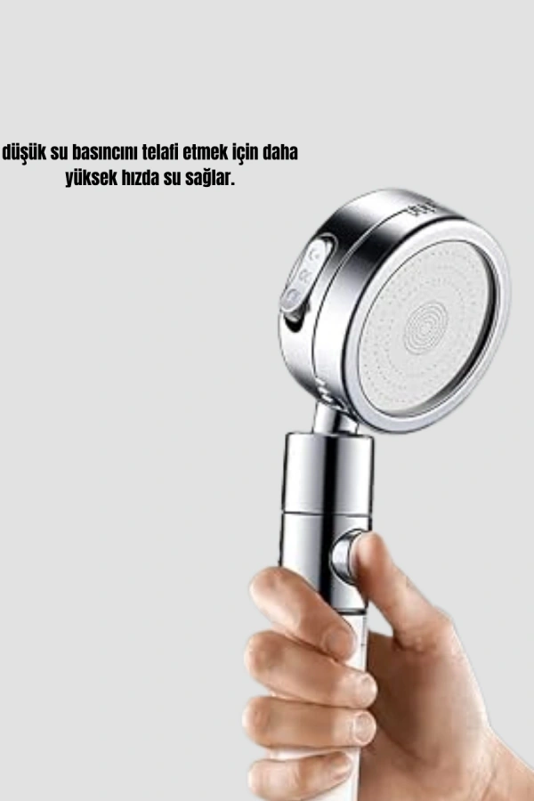 Şelale Sisi ve Masaj Özellikli Banyo Duş Başlığı