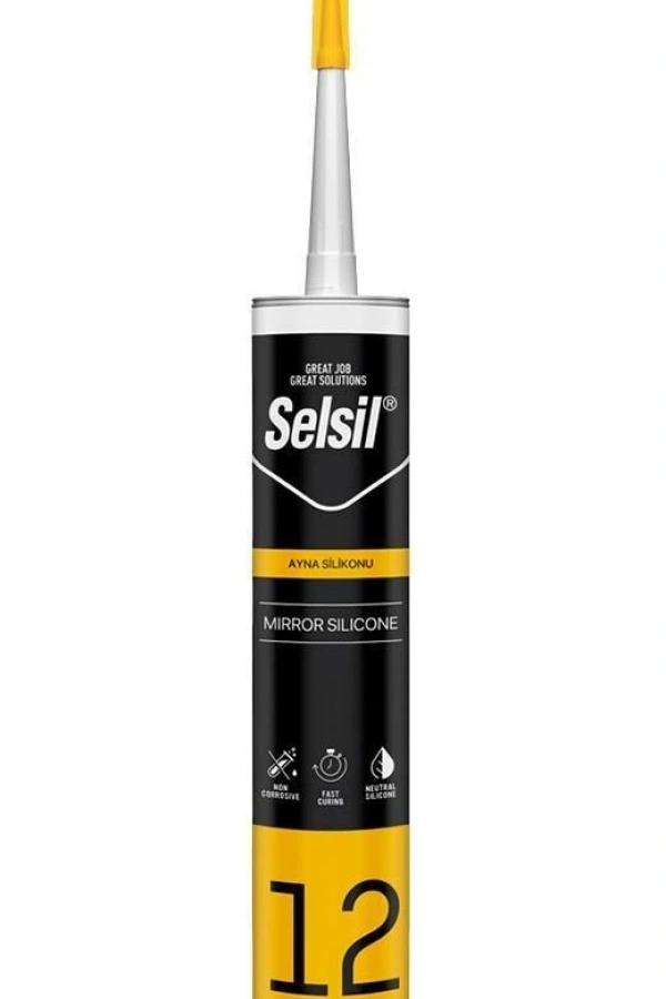 Selsil 12 Ayna Silikonu Şeffaf 280 ml