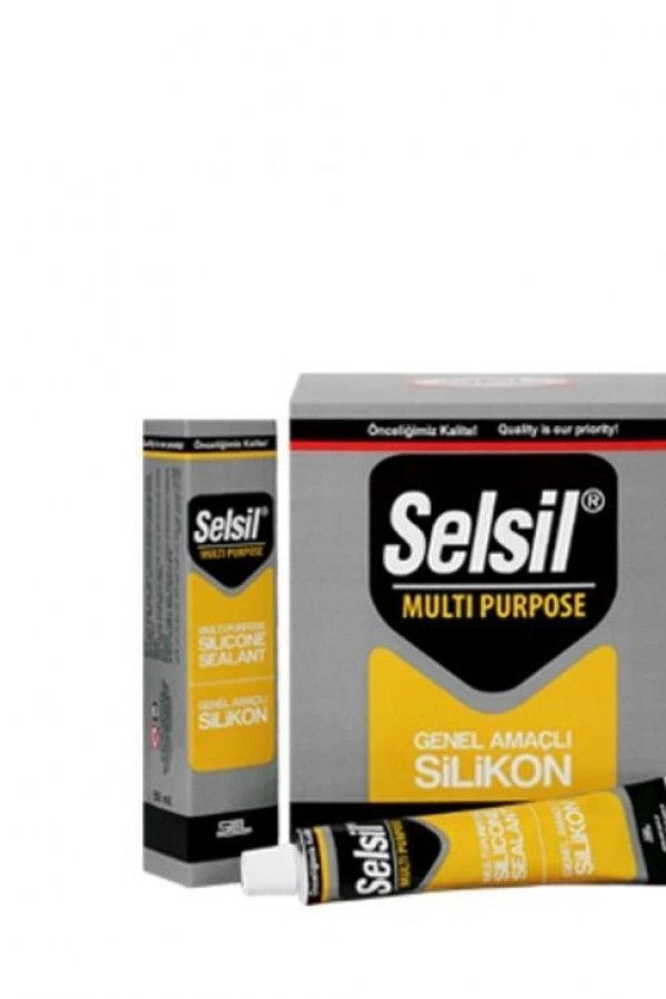 Selsil Genel Amaçlı Tüp Silikon 50 ml Şeffaf