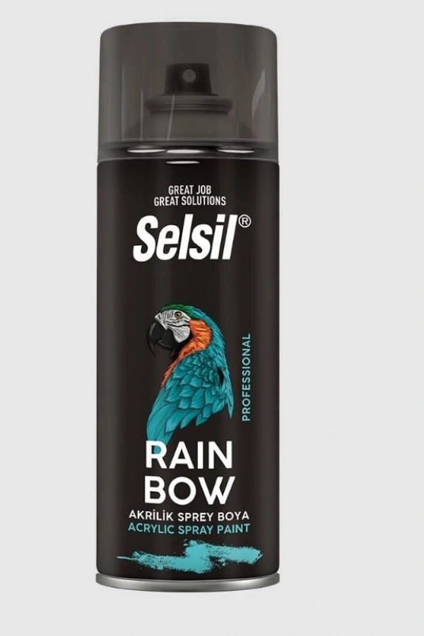 Selsil Rainbow Akrilik Sprey Boya 9010 Parlak Beyaz