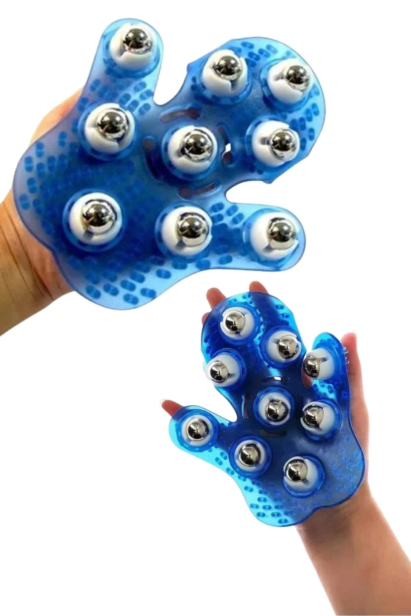 Selülit Giderici Masaj Eldiveni 9 Bilyeli Palm Masaj Eldiven Tam Vücut