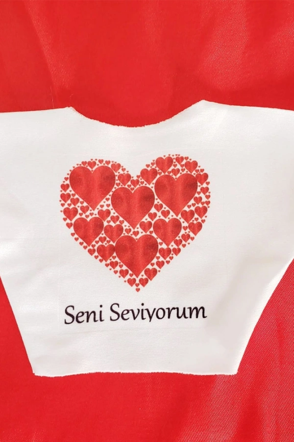 Seni Seviyorum Baskılı Peluş Oyuncak Tişörtü
