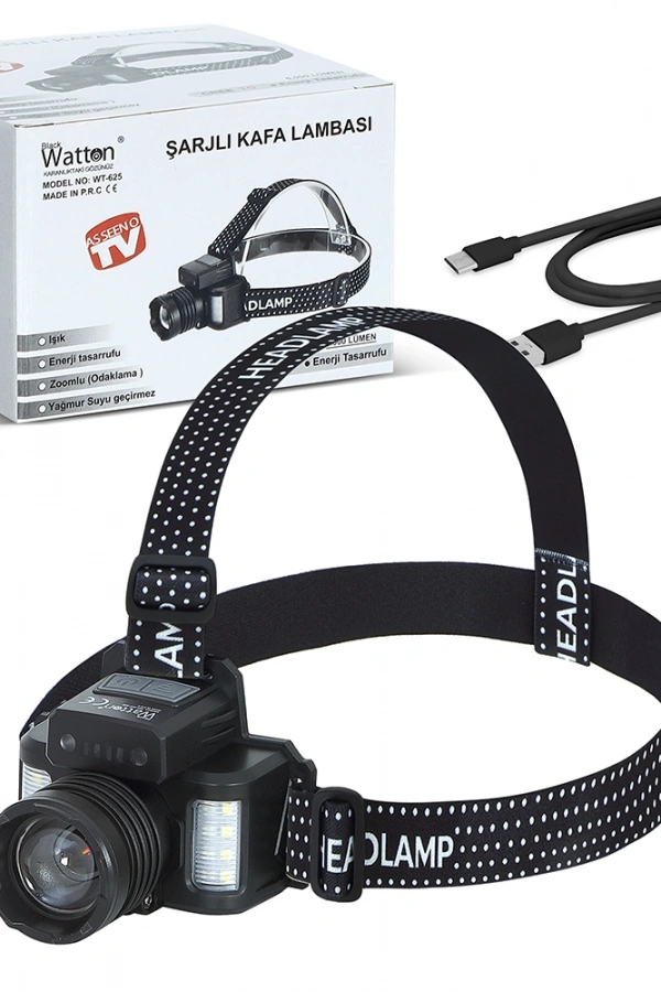 Sensörlü Cree TG Led Şarjlı Kafa Lambası WT-625