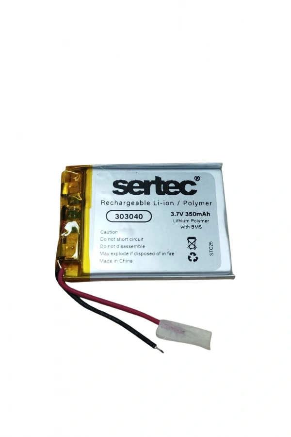 Sertec 303040 3.7V 350 MAh Li-Polymer Pil (Devreli/1.5A)