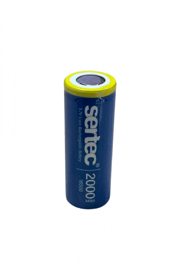 Sertec 3.7V Li-ion 18500 2000 mAh 3C Şarjlı Pil