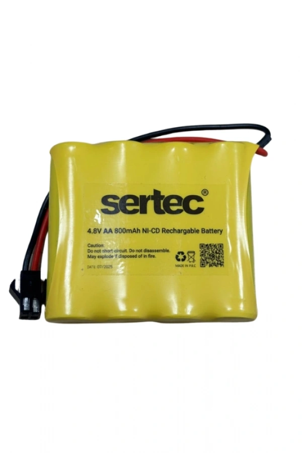 SERTEC 4.8V 4S1P AA 800 MAH KABLO + SİYAH KONNEKTÖRLÜ OYUNCAK PİLİ
