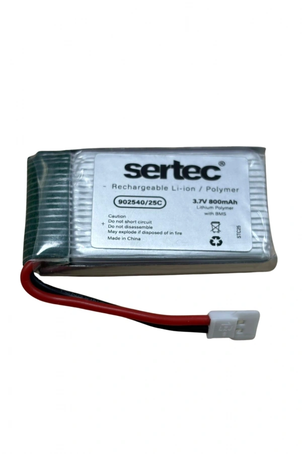 Sertec / 902540 / 3.7V - 800mAh - 25C BEYAZ SOKET