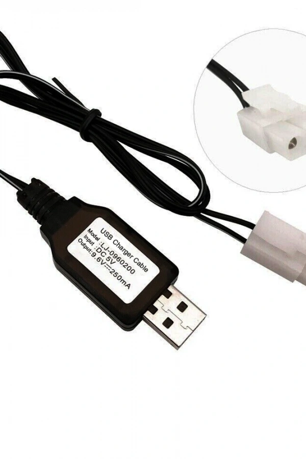 Sertec 9.6V NI-CD / NI-MH Oyuncak Bataryası USB Şarj Kablosu