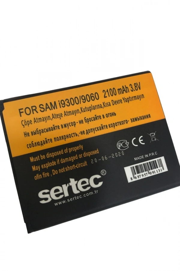 SERTEC - Samsung GALAXY S3 i9300 / 9060 / 9082 Uyumlu Batarya