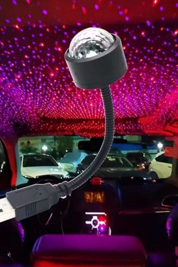 Sese Duyarlı USB Araç İçi Ambiyans Işığı