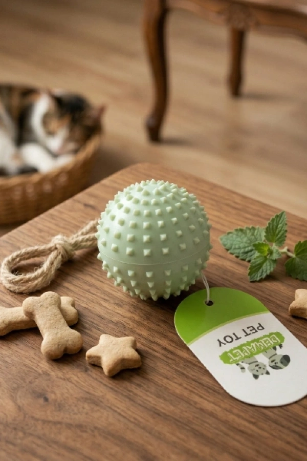 Sesli Dikenli Evcil Hayvan Oyuncak Topu