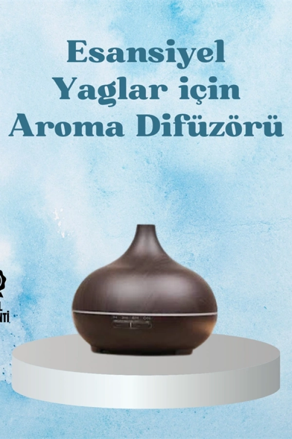 Sessiz Çalışan Aromaterapi Difüzörü – 4 Zaman Ayarlı, 7 Renkli Işık Seçeneği