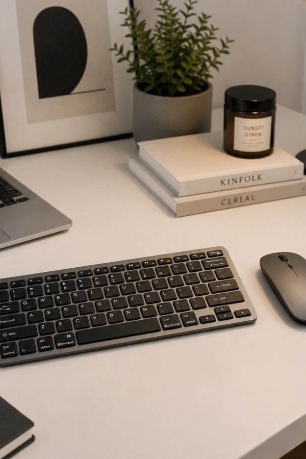 Sessiz Kullanım Sunan Bluetooth Klavye Mouse Seti Çoklu Cihaz Uyumlu
