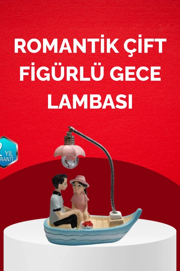 Sevgililer Günü İçin Romantik Çift Figürlü Dekoratif Gece Lambası