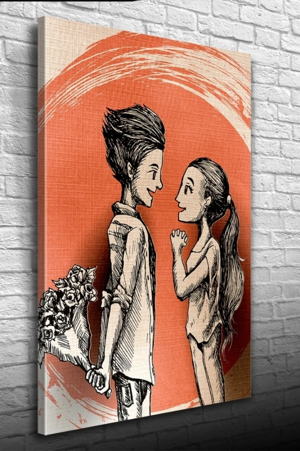 Sevgililer Kanvas Tablo 50 x 70