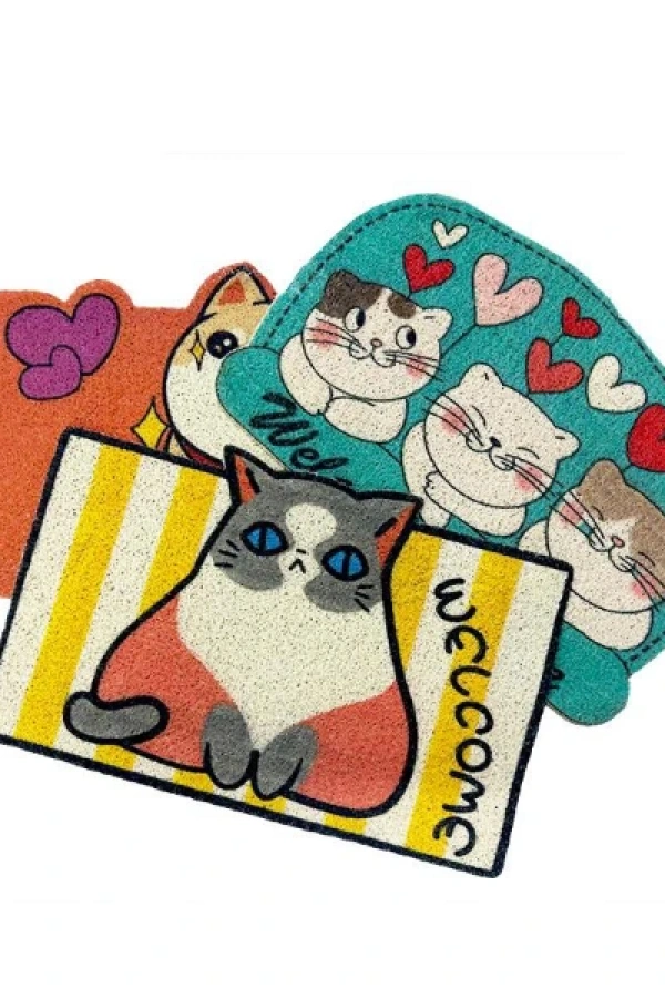 Sevimli Hayvan Tasarımlı Kapı Paspası